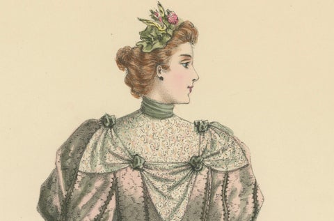 A Lithograph of Fashion Elegance at the Exposition Universelle, 1889, close-up 1