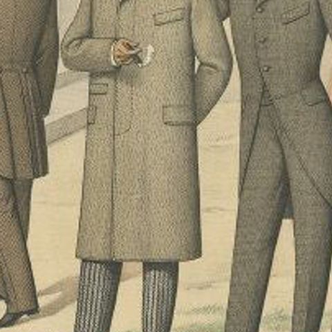 Antique Fashion Print Published in March, 1898, close-up 2
