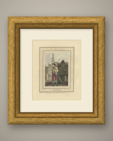 Dust O, New Church Strand, Cries of London, 1804, shown framed