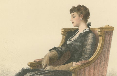 Elegant Victorian Society Portrait, Gladys, Countess of Lonsdale 1883, close-up 1