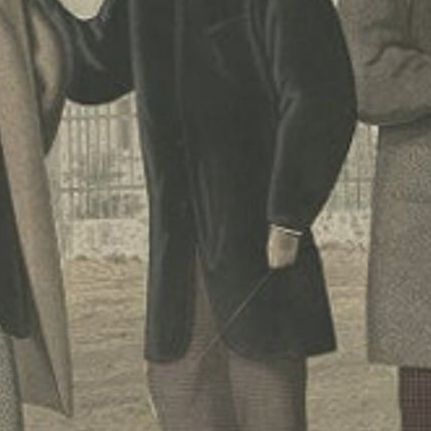 Antique Fashion Print September, 1864, close-up 1