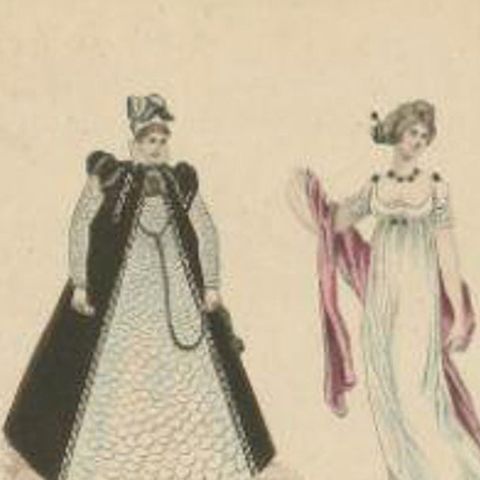 Antique Costume Print of Paris / France, Leipzig / Germany and Others, close-up 1