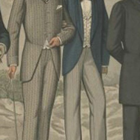 Antique Print of Fashion in June 1890 by Klemm & Weiss 'c.1900', close-up 2