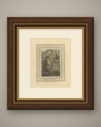 Door Mats, Charing Cross, Cries of London, 1804, shown framed