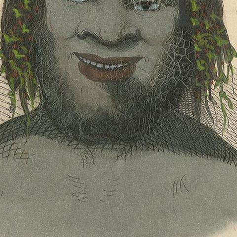 Antique Costume Print of an Inhabitant of Port Jervis & Women of Kangaroo Island, close-up 1