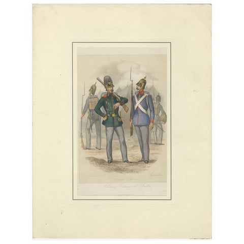 Military Costumes of Baden, Fusilier, Sharpshooter & Grenadier, c.1830–1840