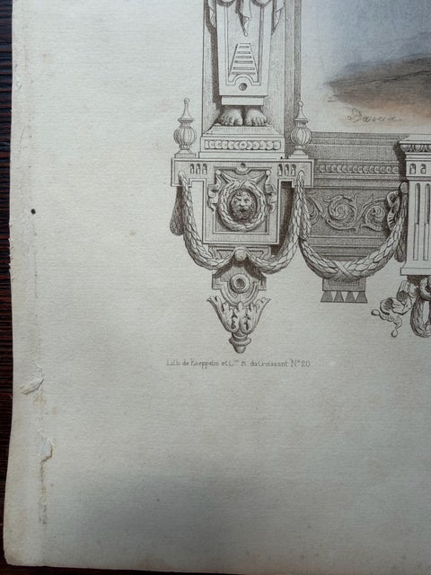 French Louis XVI Promenade Costume Lithograph, 1792, Published 1847, view 10