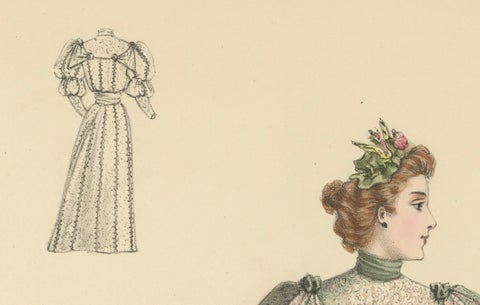 A Lithograph of Fashion Elegance at the Exposition Universelle, 1889, close-up 4