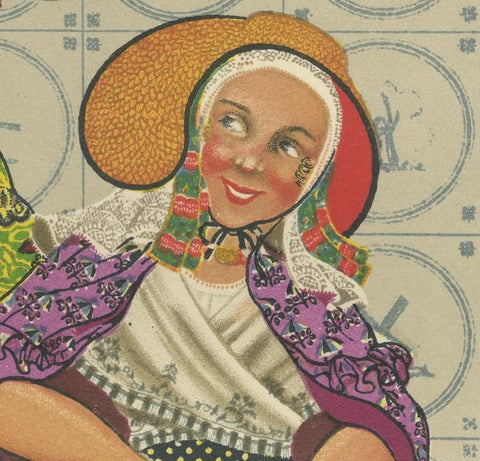 Schouwen & Duiveland Winter Sleigh Ride, Dutch Peasant Costumes, c.1800, close-up 3