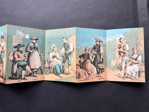 Costumes Suisses panorama, 16 tinted lithographs of Swiss regional dress, c.1860, view 7