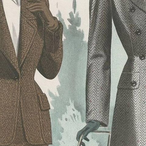 Vintage Fashion Print ‘Pl. 14207’ Published in Ladies Styles, 1951, close-up 1