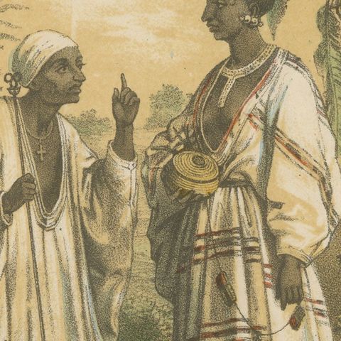 Women of Shoa (Ethiopia), Antique Ethnographic Costume Print, 1868, close-up 6