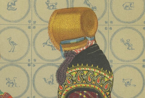 Limburg Peasant Women in Straw Bonnets, First Half of the 19th Century, close-up 2