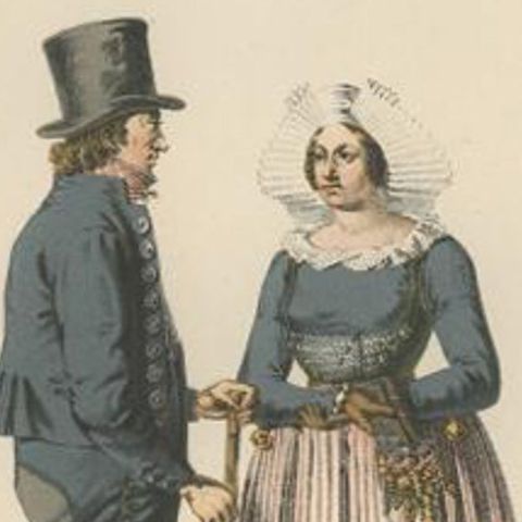 Antique Costume Print of Vemmenhögs County in Sweden, c.1864, close-up 2