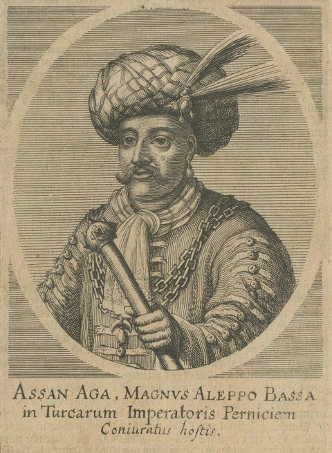 1687 Portrait of Assan Aga by E. Nessenthaler: A Glimpse into Ottoman Nobility, close-up 4