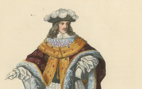 Sovereign Grand Master of the Annunziata, Costume Plate, 1844, close-up 1