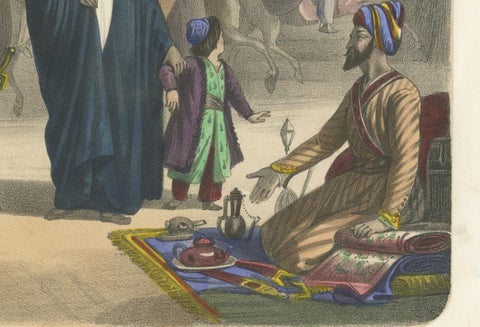 Persian and Armenian Figures, Asia Minor and Khorasan Costumes, c.1845, close-up 3