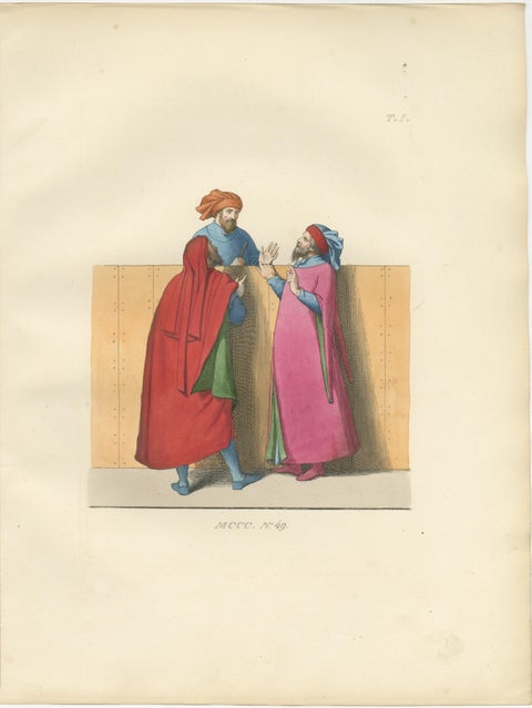 Dialogue, Diplomacy and Divine Right: Medieval Italian Costume Scenes, 1845, view 5