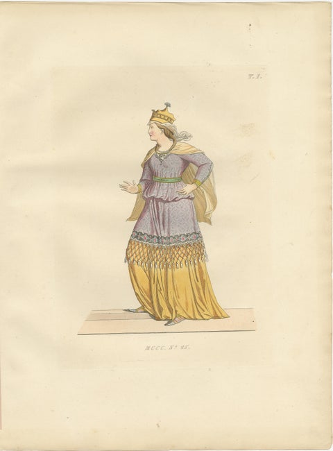 Sienese Nobility and Knight of the Knot in Lavish Medieval Costume. 1845, view 6