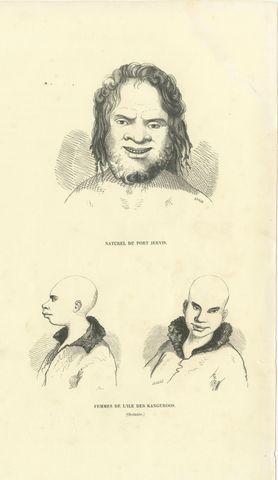 Port Jervis and Kangaroo Island, Antique Wahlen Costume Print, 1843-1844