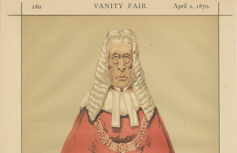 Victorian Judge in Robes, Vanity Fair Judges Series No. 4, 1870, close-up 3