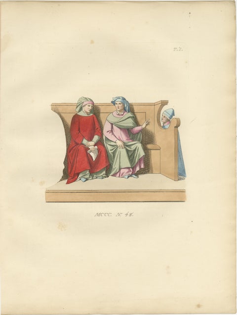 Military and Judicial Costumes from Medieval Italian Society - Published in 1845, view 7