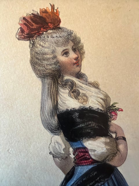Louis XVI French Court Costume Lithograph, 1792, Published 1847, view 2