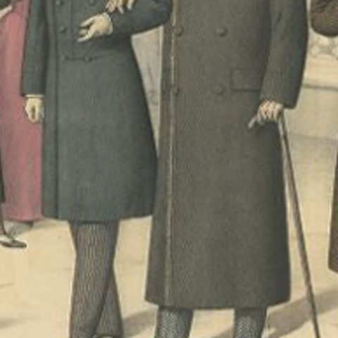 Antique Fashion Print Published in December, 1898, close-up 2