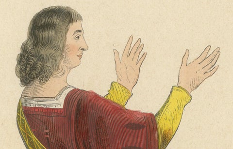 The Noble's Plea: A German Aristocrat in Supplication, 1847, close-up 1