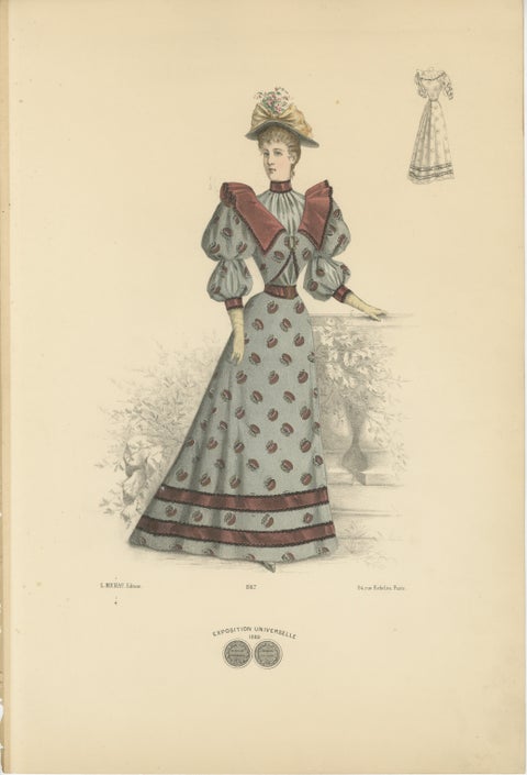 Victorian Fashion Statements: Litho by Michau for the Exposition Universelle, view 2