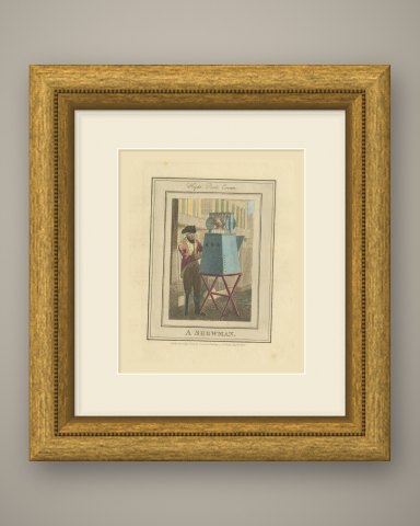 Peepshow Man at Hyde Park Corner, Cries of London, 1804, shown framed