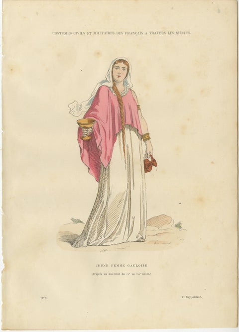 Gaulish to Carolingian Women’s Costume, French Historical Prints, 5-Plate Set, view 2