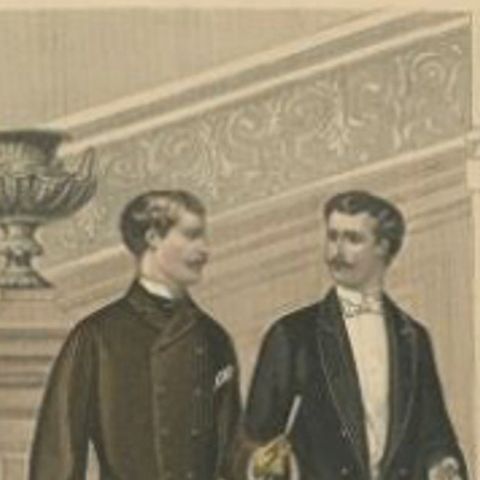 Original Antique Fashion Print, Published in February, 1881, close-up 1