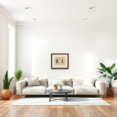 Burmese Nobleman & Noblewoman Costume Prints, Hand-Colored Pair, 1854, shown framed in a room