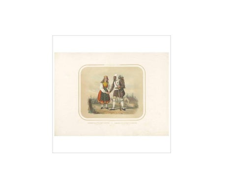 Antique Costume Print of People from Vologda (c.1860), view 3