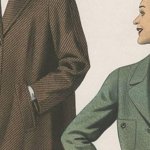 Antique Fashion Print , Published in Ladies Styles, 1951, close-up 2
