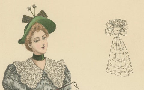 Victorian Daywear: Elegant Fashion Lithograph - the Exposition Universelle 1889, close-up 5