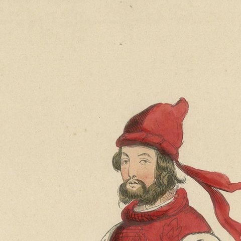 Noble Bearing: A German Gentleman in Medieval Attire, 1847, close-up 4