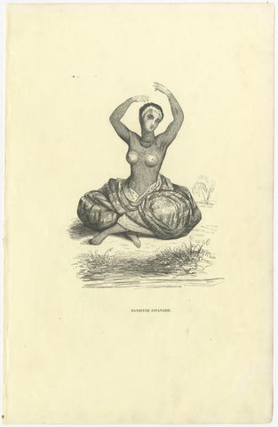 Javanese Dancer, Antique Wahlen Costume Print, 1843-1844, view 2
