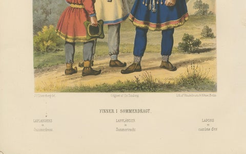 Norwegian Sámi Attire, Summer Dress from Laplanders in Finnmark, c.1860, close-up 1