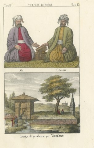 Ottoman Turks Ali and Osman and a Roadside Place of Prayer, 1842