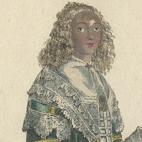 Rare Hand-Colored Engraving of an English Lady, Wearing a Spring Dress, 1805, close-up 2