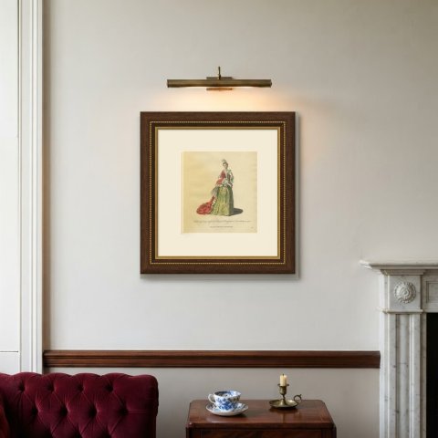 Sophia, Duchess of Brunswick and Lunenburg in Court Dress of 1700, 1757, shown framed on a wall