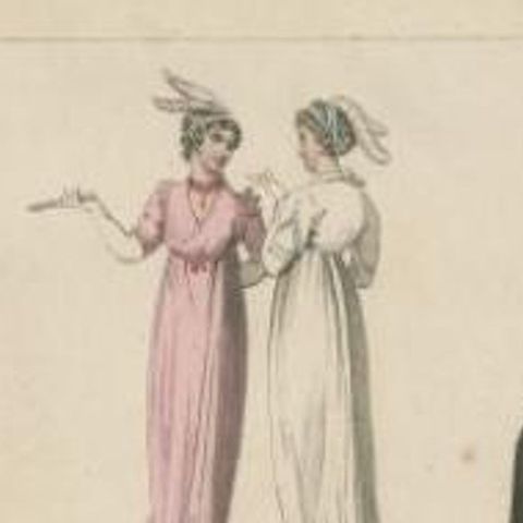Antique Print with Costumes of England, Sweden, Holland and Others, close-up 1