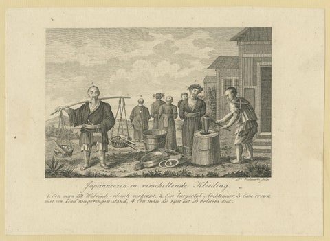 Antique Print of Japanese People and Their Costumes, view 3
