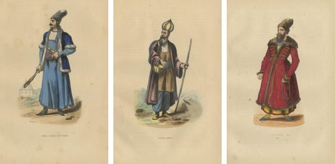 1844 Persian Cultural Figures: Engraved Prints of Traditional Attires, view 5