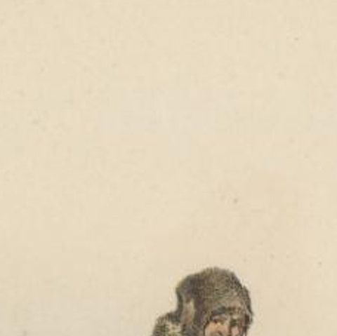 Antique Costume Print of Kaitum, Lapland, Sweden by Sandberg, circa 1864, close-up 1