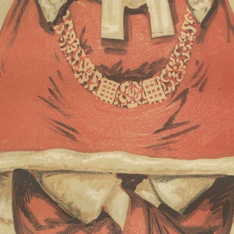 Victorian Judge in Robes, Vanity Fair Judges Series No. 4, 1870, close-up 5