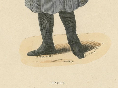 Medieval Sobriety: A Scholarly Figure in 'Costume du Moyen Âge, 1847, close-up 1