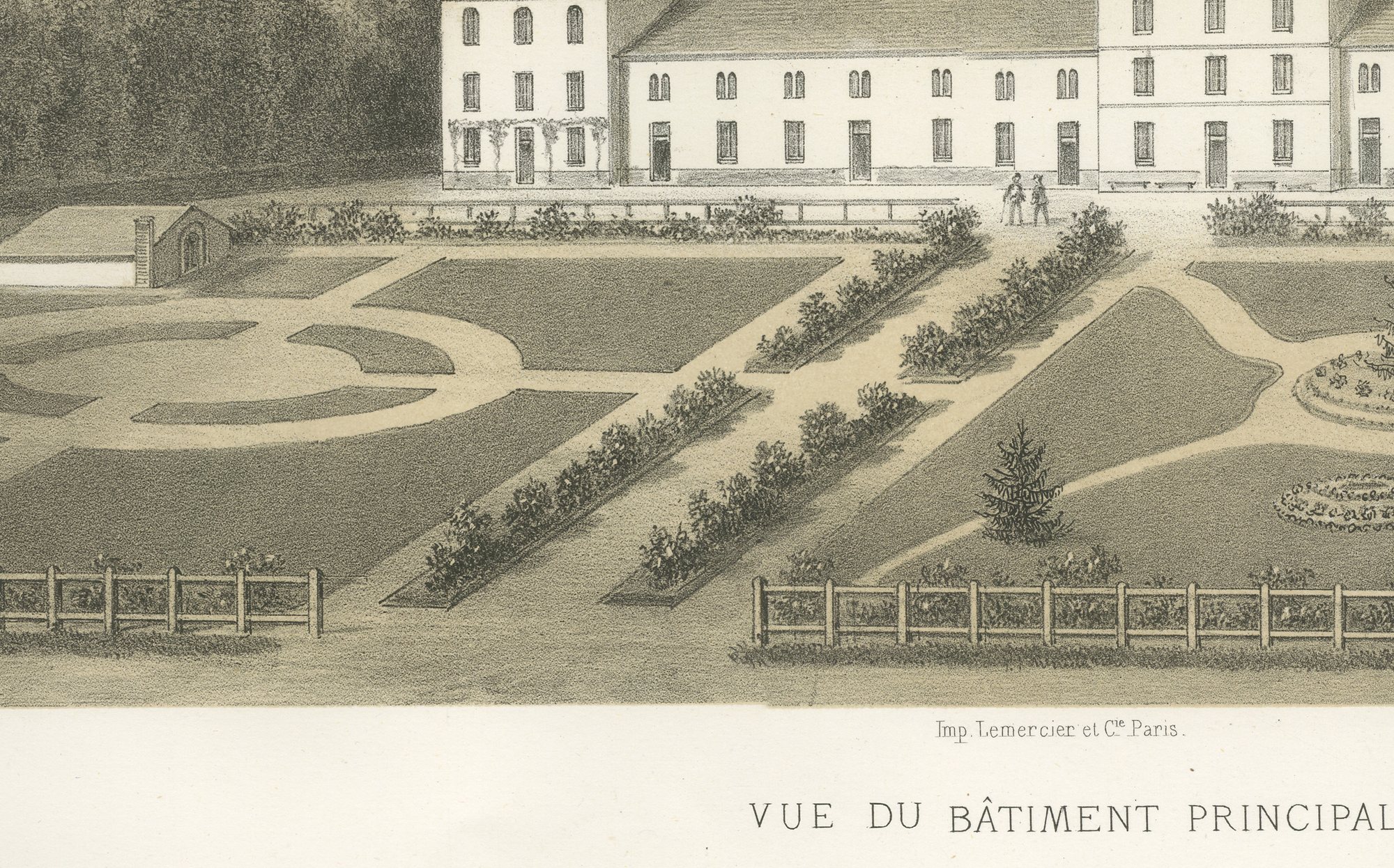 Grandjouan Agricultural School, Antique French School Print, 1873, view 5